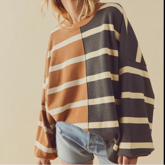 Free People Sweaters - Free people Uptown Stripe Pullover
